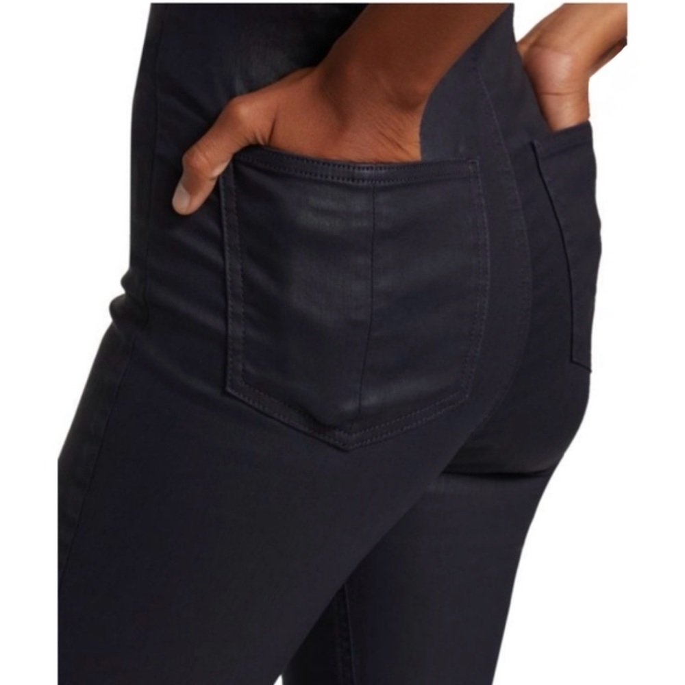 RAG & BONE Nina High-Rise Skinny Pull-on in Coated Navy Size Medium